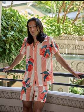 Mavrans Frutta Fresca Short Sleeve Button-Up Shirt and Shorts Set